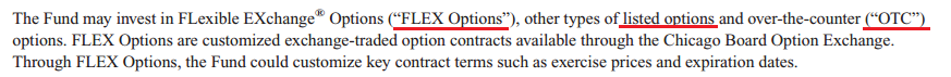 GPIQ의 옵션 3가지에 대한 설명입니다. Listed Option, FLEX Option, OTC Option 입니다.