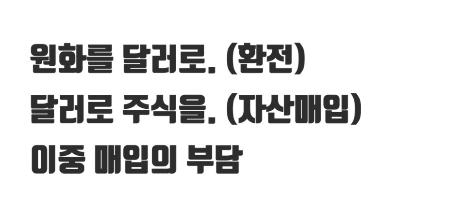 한국 투자자자가 해외주식 투자를 위해 겪어야하는 이중 매입의 부담