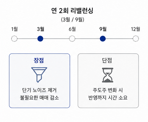 SPMO의 리밸런싱 주기를 나타낸 인포그래픽